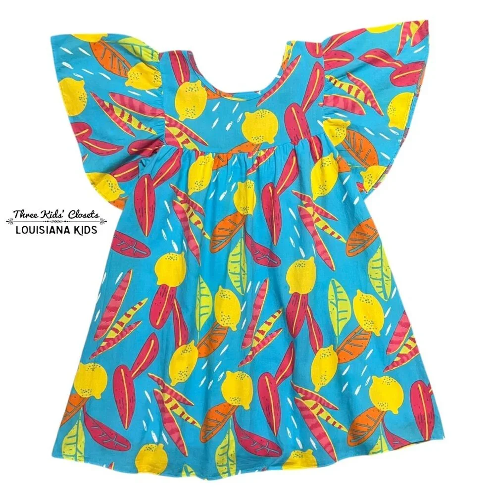 Nanai Girls 10Y Lemon Print Dress